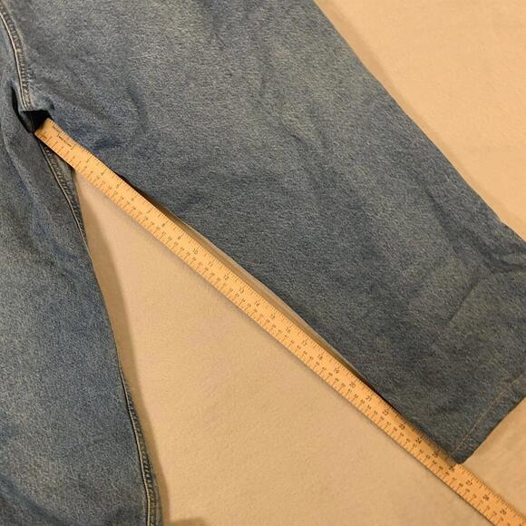 VTG 90s Carhartt‎ Jeans Mens Size 38" Waist Relaxed Fit Blue Denim Flannel Lined - Picture 15 of 16